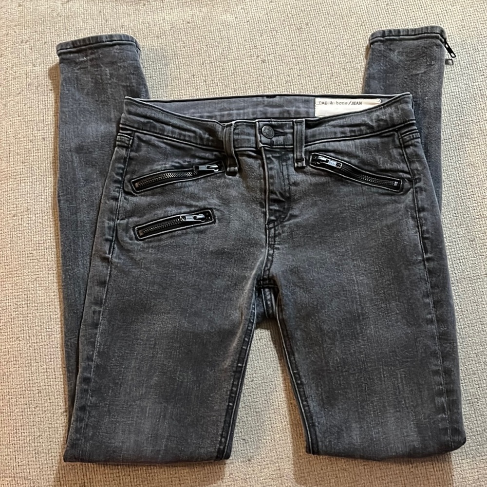 Rag & Bone High Rise Biker Jeans